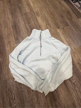 lululemon athletica Light Blue Half-Zip Sweatshirt